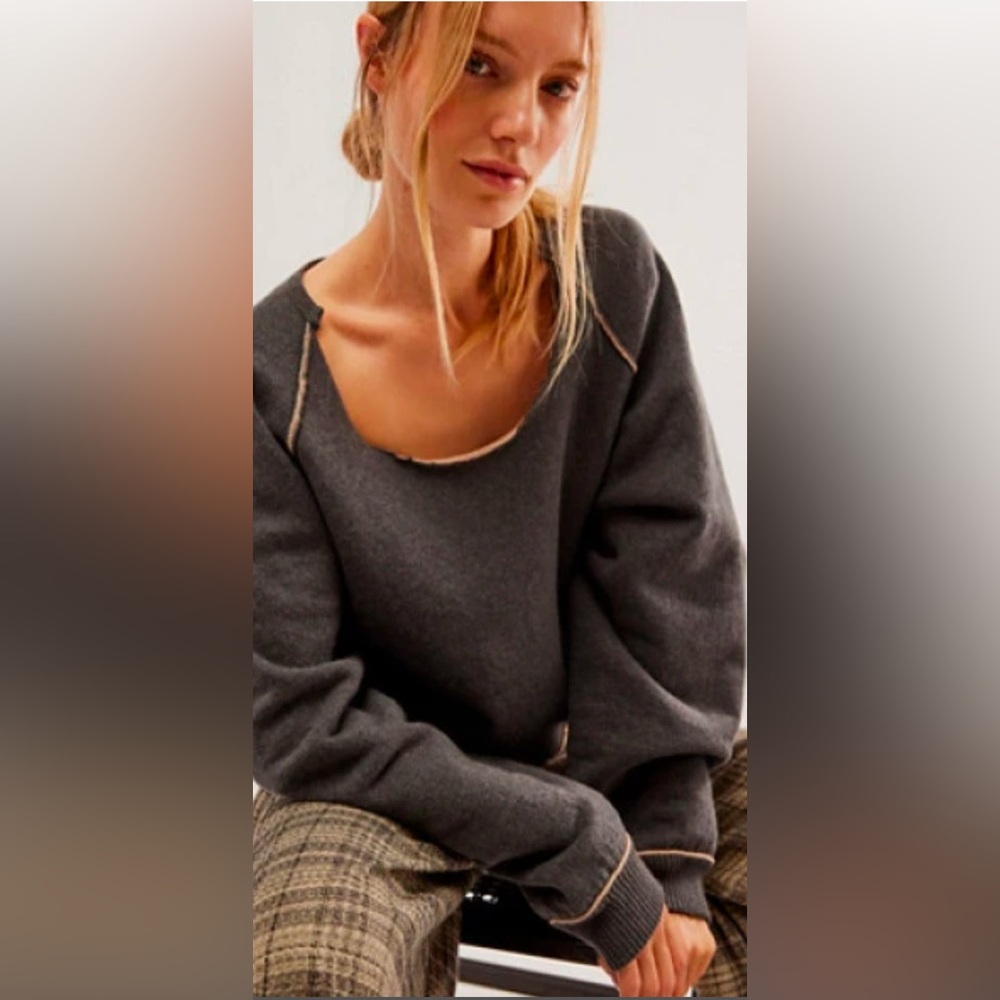 Free People Midnight Pullover size XS dark grey knit